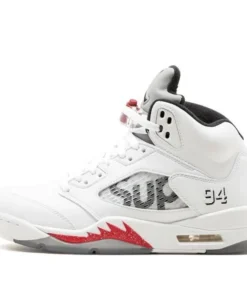 Air Jordan 5 Retro x Supreme 'White'